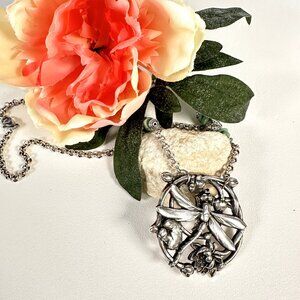 Dragonfly Necklace, Buckle Necklace